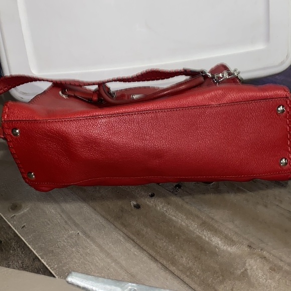 MICHAEL KORS ~ Whipped Hamilton Red Leather ~ Convertible Crossbody ~ Satchel - Picture 8 of 11